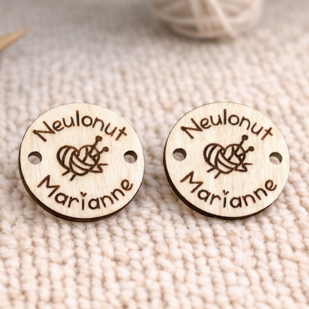 Neulonut -käsityömerkki omalla nimellä