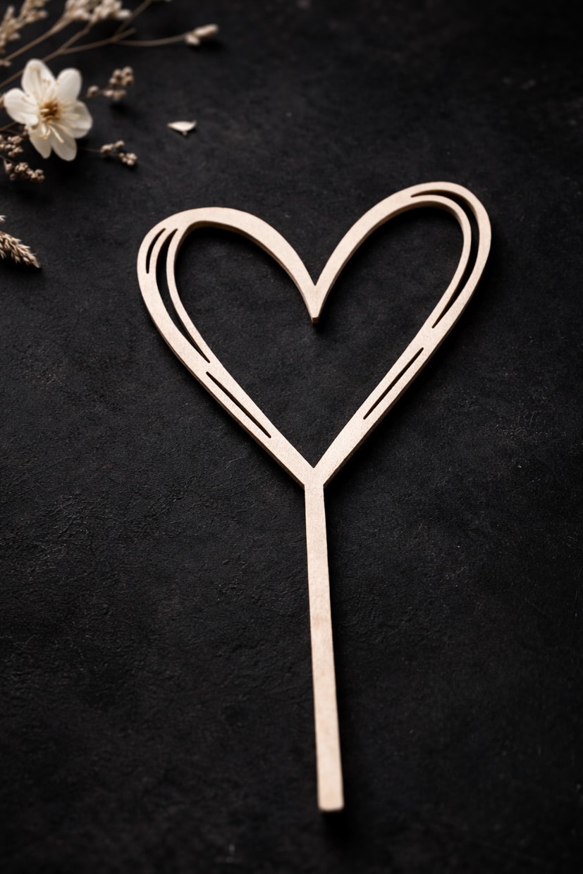 Sydän -kakkukoriste