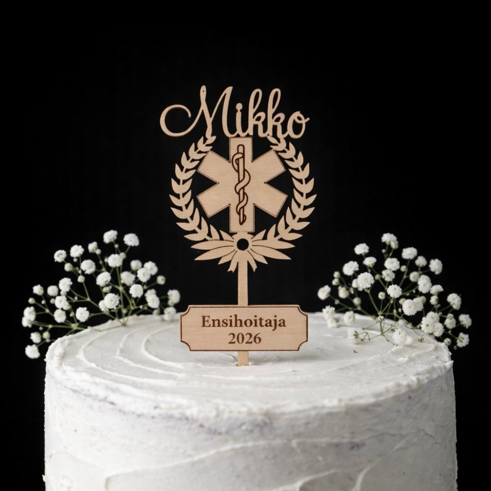 Sairaan- ja ensihoitajan kakkukoriste